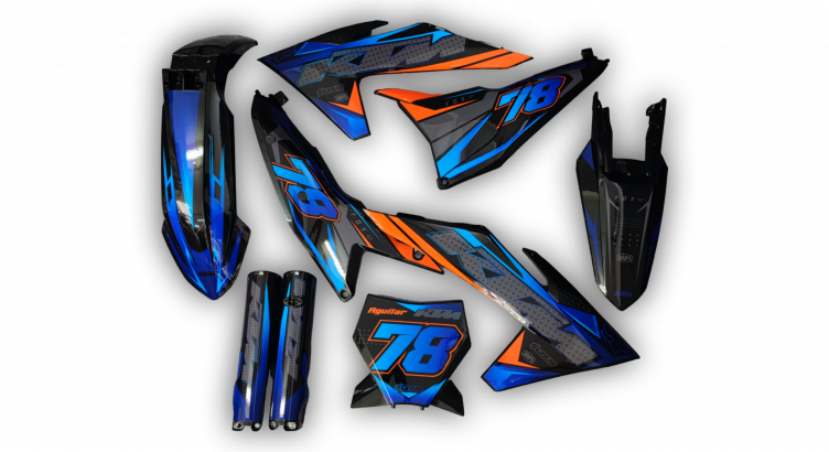 KTM SX SX-F / XC XC-F 2023-2024 - Plastics Kit - Plastik Kit - Kit Plastique - Full Kit Red