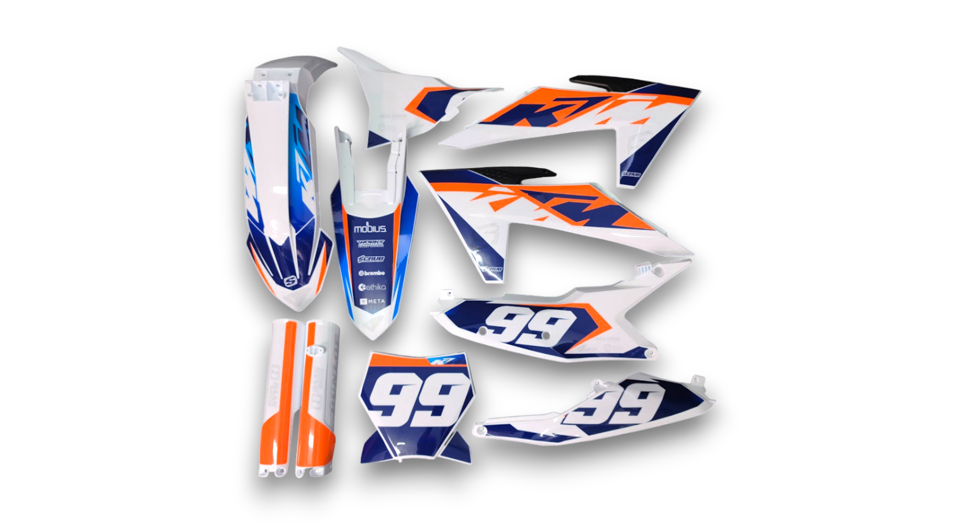 UFO Plast Carénage Complet Kit Carénage Complet UFO Plast Orange KTM SX-F 350 2023-2024 UFO PLAST KTM 350