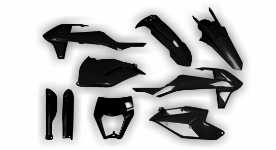 KTM EXC EXC-F / XC-W XCF-W 2017-2019 - Plastics Kit - Plastik Kit - Kit Plastique - Full Kit Black