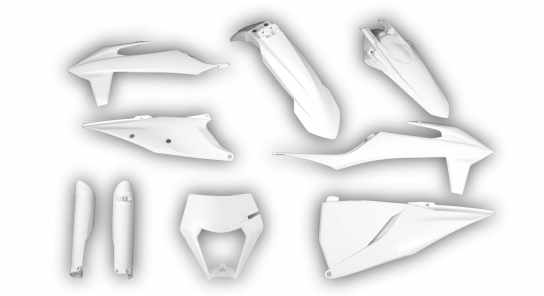 KTM EXC EXC-F / XC-W XCF-W 2020-2023 - Plastics Kit - Plastik Kit - Kit Plastique - Full Kit White