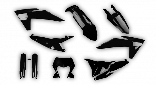 KTM EXC EXC-F / XC-W XCF-W 2024-2025 - Plastics Kit - Plastik Kit - Kit Plastique - Full Kit Black