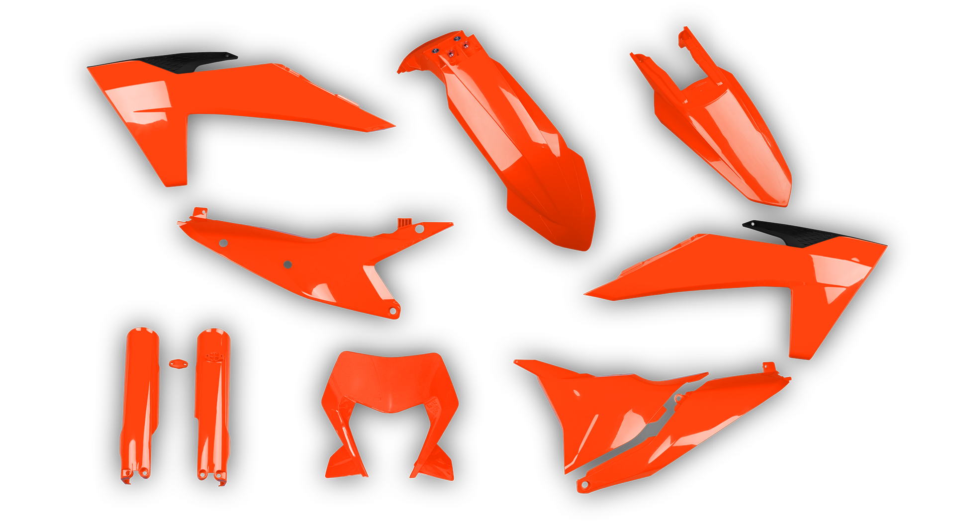 KTM EXC EXC-F / XC-W XCF-W 2024-2025 - Plastics Kit - Plastik Kit - Kit Plastique - Full Kit Orange