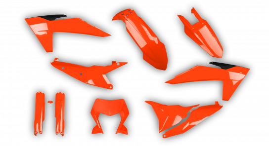 KTM EXC EXC-F / XC-W XCF-W 2024-2025 - Plastics Kit - Plastik Kit - Kit Plastique - Full Kit Orange