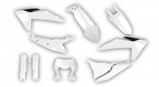 KTM EXC EXC-F / XC-W XCF-W 2024-2025 - Plastics Kit - Plastik Kit - Kit Plastique - Full Kit White