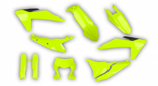 KTM EXC EXC-F / XC-W XCF-W 2024-2025 - Plastics Kit - Plastik Kit - Kit Plastique - Full Kit Fluo