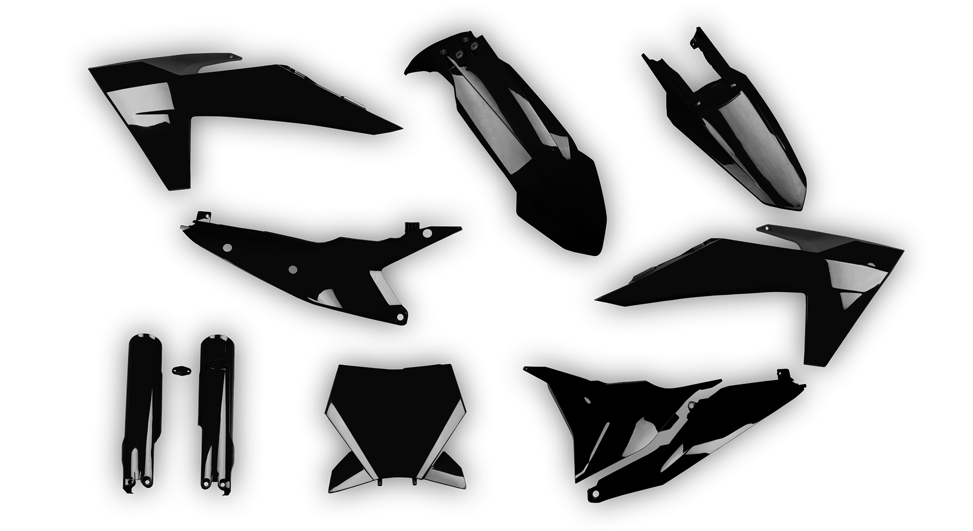 KTM SX SX-F / XC XC-F 2023-2024 - Plastics Kit - Plastik Kit - Kit Plastique - Full Kit Black