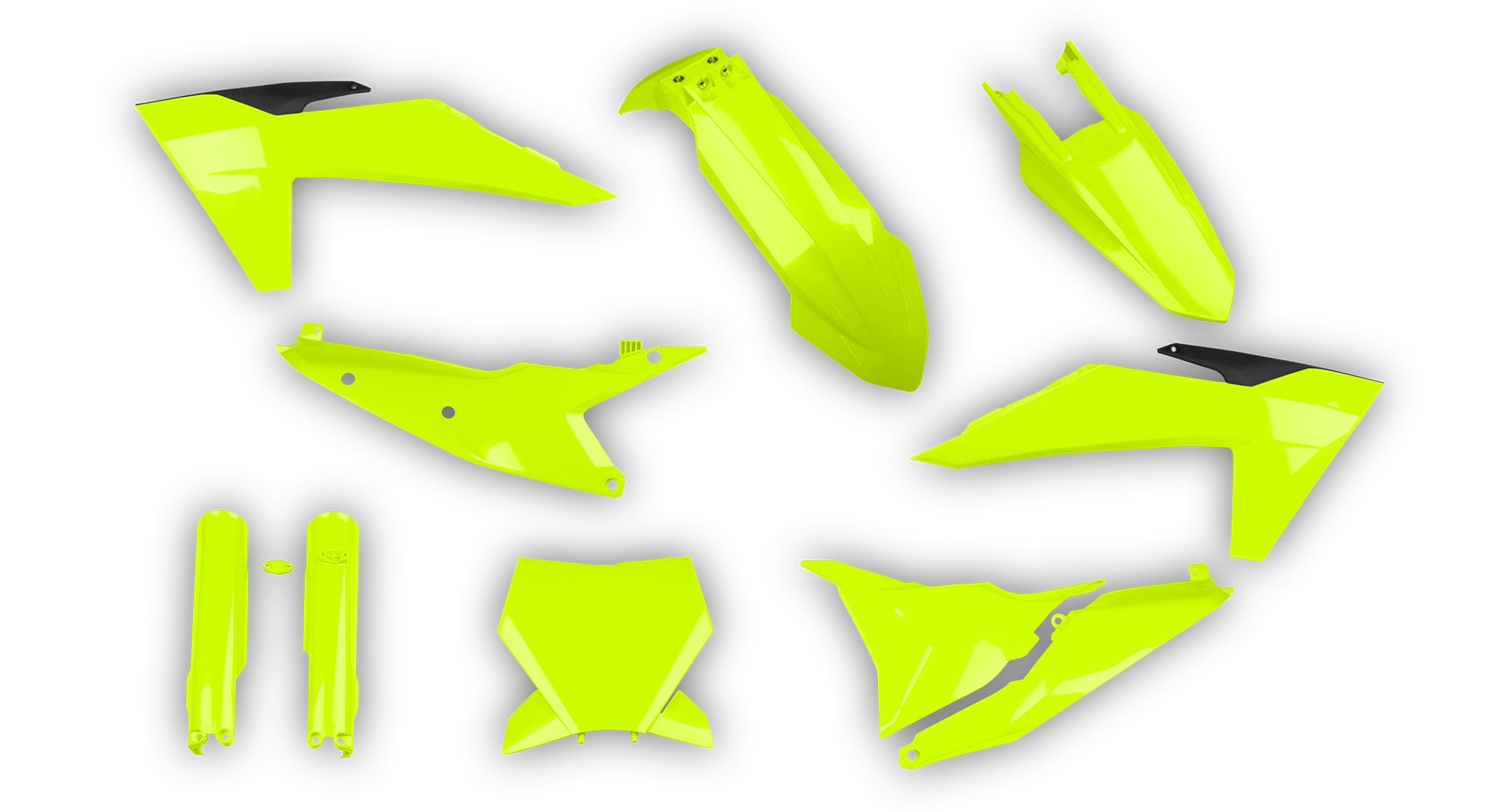 KTM SX SX-F / XC XC-F 2023-2024 - Plastics Kit - Plastik Kit - Kit Plastique - Full Kit Fluo