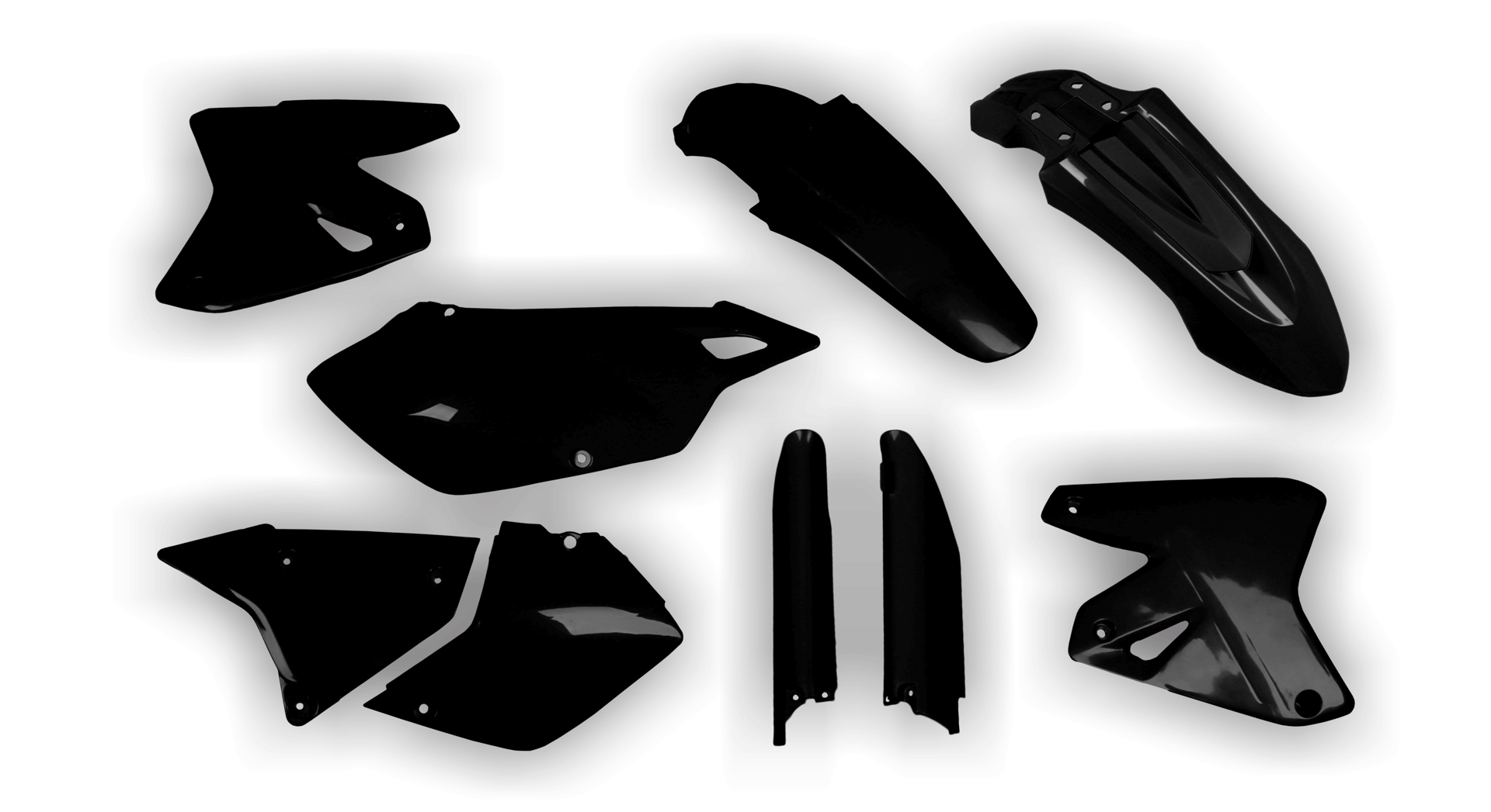 Suzuki DRZ 400 SM 1999-2023 - Plastics Kit - Plastik Kit - Kit Plastique - Full Kit Black