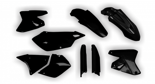 Suzuki DRZ 400 SM 1999-2023 - Plastics Kit - Plastik Kit - Kit Plastique - Full Kit Black