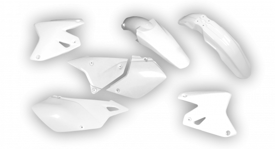 Suzuki DRZ 400 Enduro 1999-2023 - Plastics Kit - Plastik Kit - Kit Plastique - Full Kit White