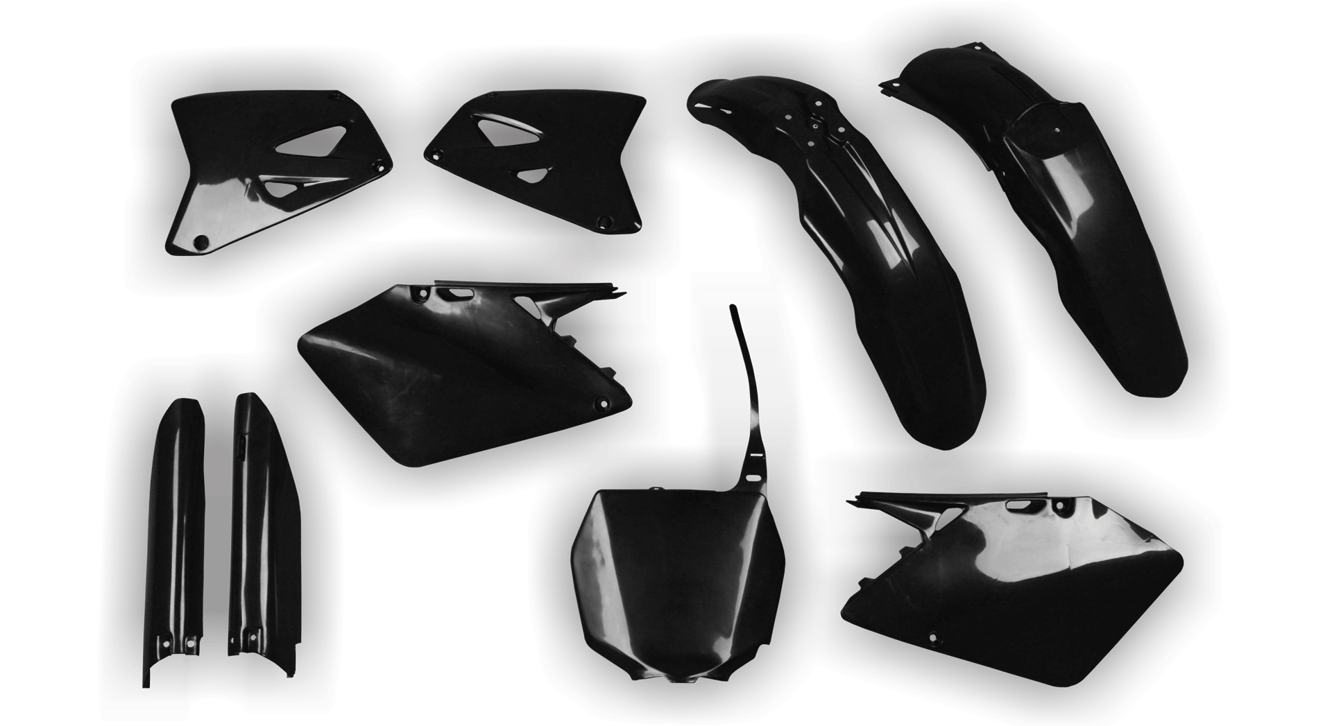 Suzuki RM 125 2004-2008 - Plastics Kit - Plastik Kit - Kit Plastique - Full Kit Black
