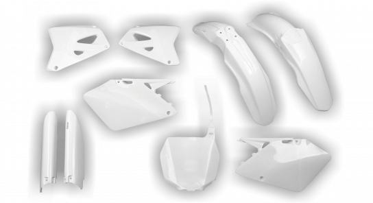 Suzuki RM 125 2004-2008 - Plastics Kit - Plastik Kit - Kit Plastique - Full Kit White