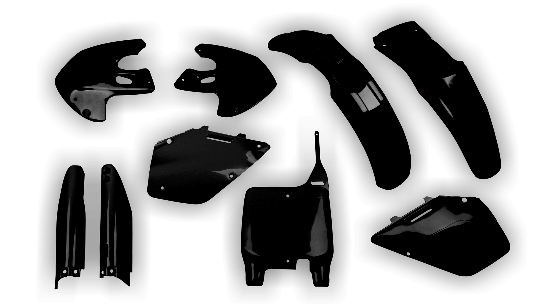 Suzuki RM 250 1999-2000 - Plastics Kit - Plastik Kit - Kit Plastique - Full Kit Black