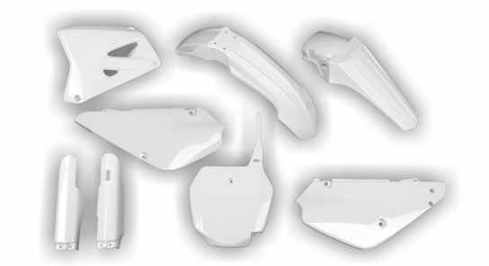 Suzuki RM 85 Restyle 2002-2023 - Plastics Kit - Plastik Kit - Kit Plastique - Full Kit White