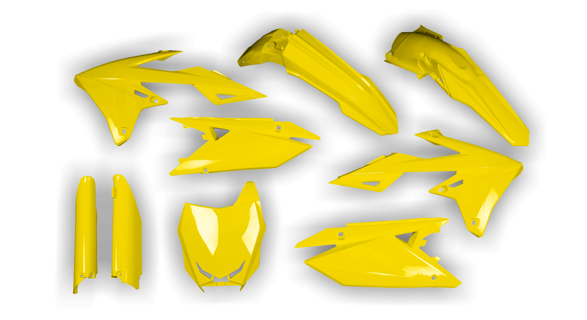 Suzuki RMZ 450 2018-2023 - Plastics Kit - Plastik Kit - Kit Plastique - Full Kit Yellow