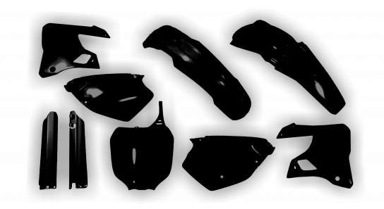 Yamaha - YZ 125 2000-2001 - Plastics Kit - Plastik Kit - Kit Plastique - Full Kit Black