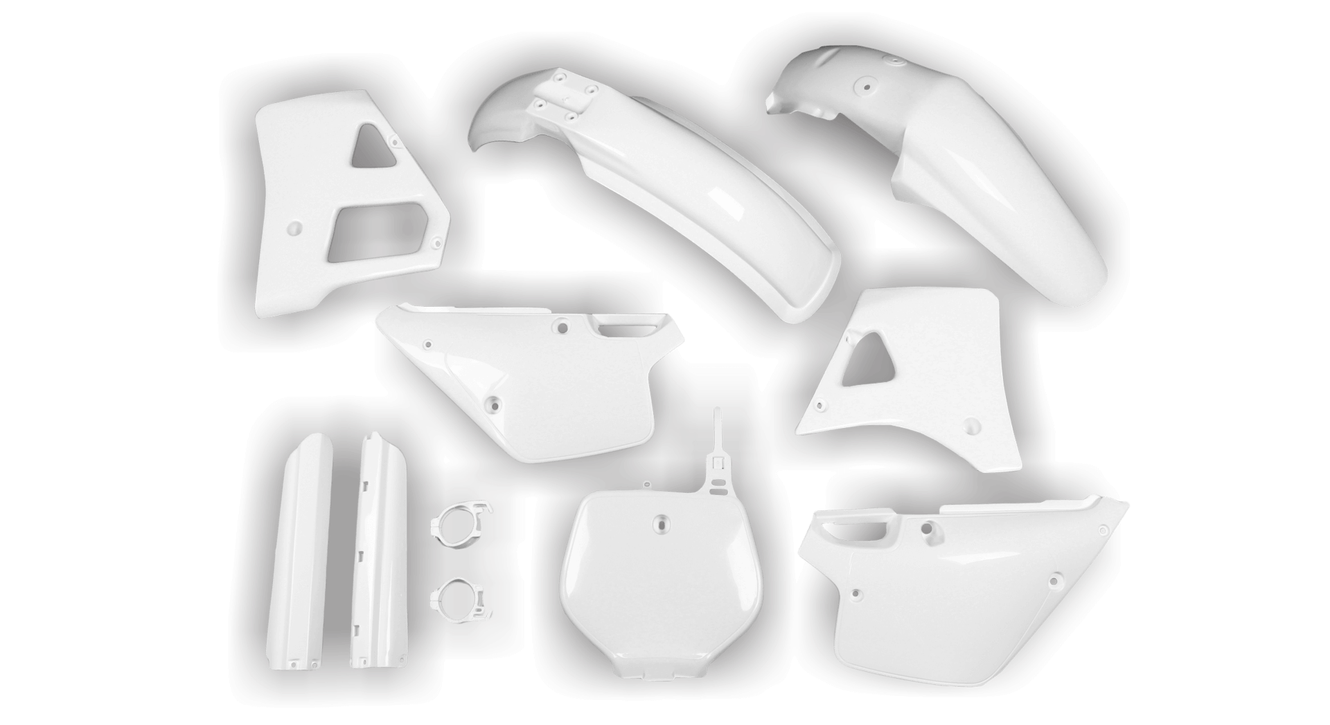Yamaha - YZ 250 1991 - Plastics Kit - Plastik Kit - Kit Plastique - Full Kit White