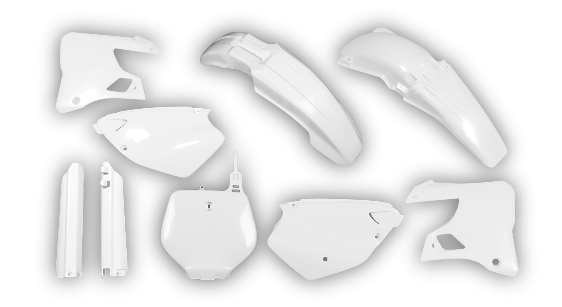 Yamaha - YZ 125 1996-1999 - Plastics Kit - Plastik Kit - Kit Plastique - Full Kit White