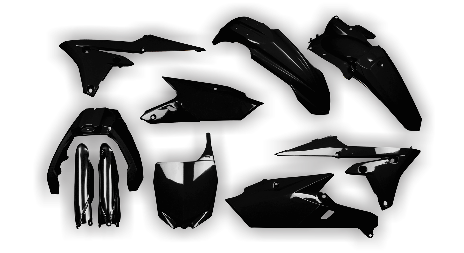 Yamaha - YZ450F 2014-2017 - Plastics Kit - Plastik Kit - Kit Plastique - Full Kit Black