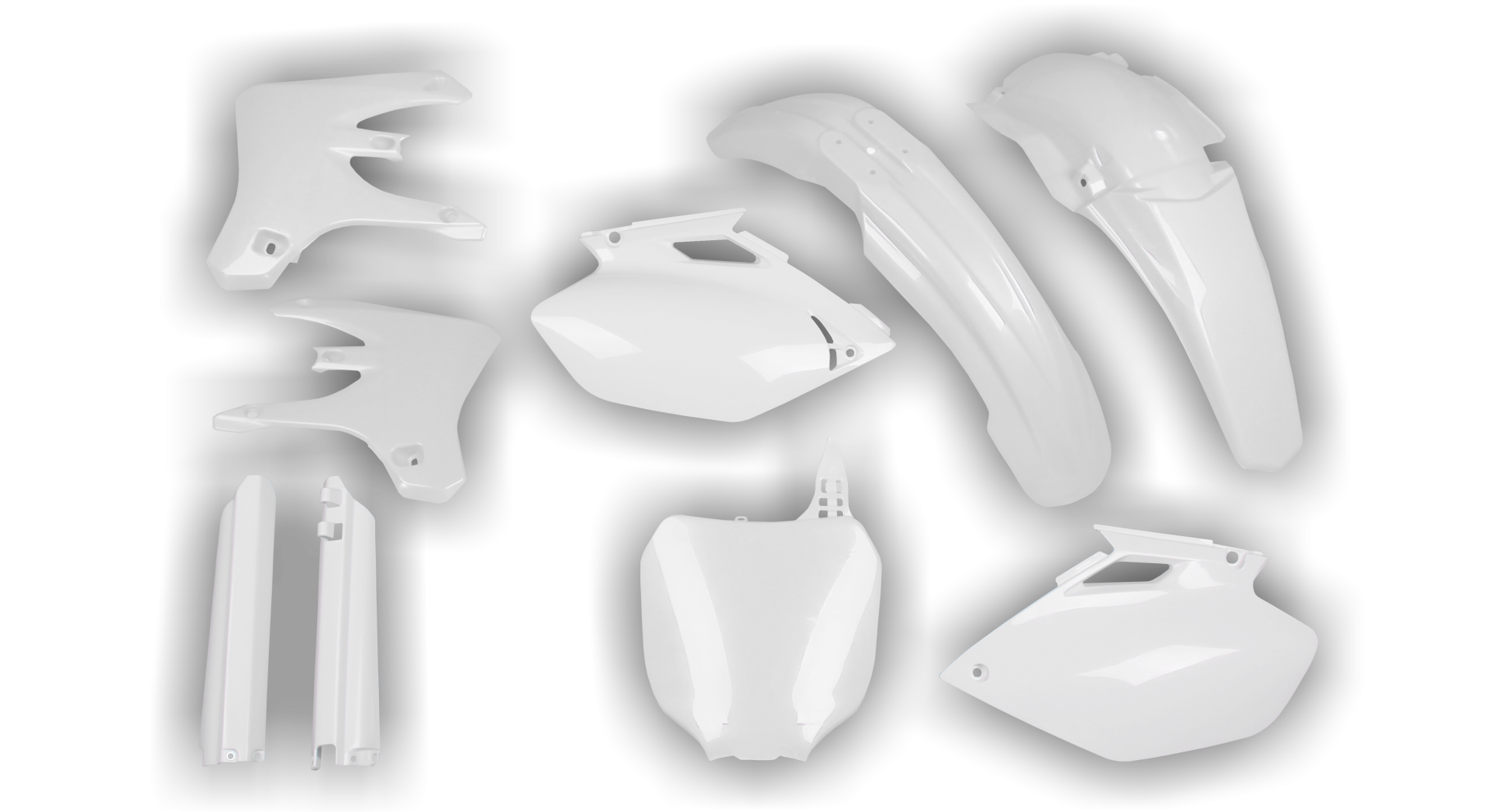 Yamaha - YZ450F 2003-2004 - Plastics Kit - Plastik Kit - Kit Plastique - Full Kit White