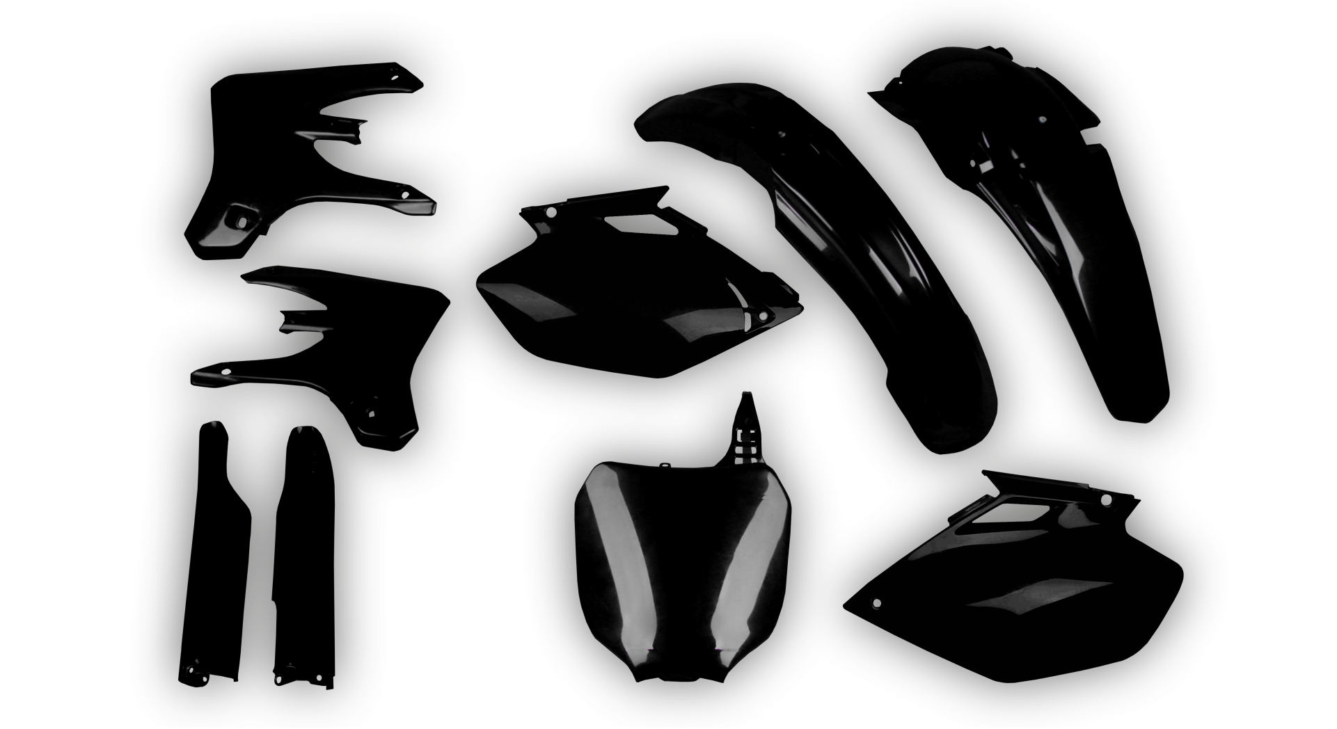 Yamaha - YZ450F 2005 - Plastics Kit - Plastik Kit - Kit Plastique - Full Kit Black