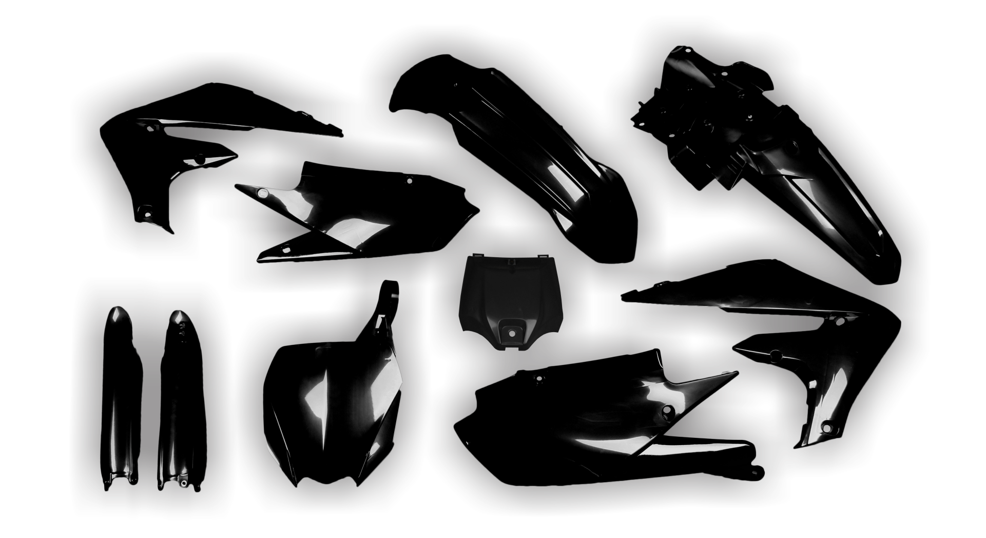 Yamaha - YZ450F 2018-2022 - Plastics Kit - Plastik Kit - Kit Plastique - Full Kit Black