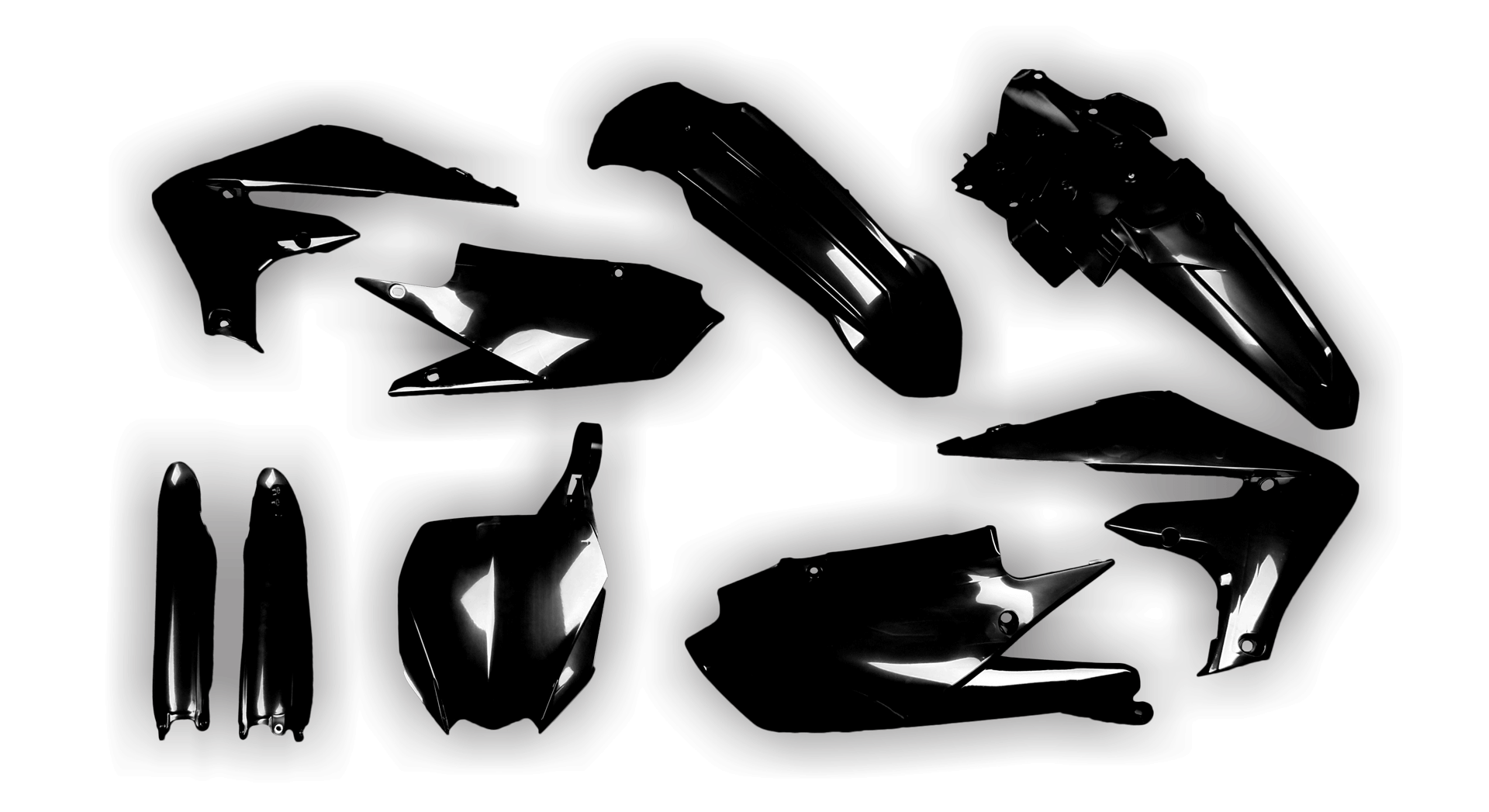 Yamaha - YZ250FX 2020-2021 - Plastics Kit - Plastik Kit - Kit Plastique - Full Kit Black